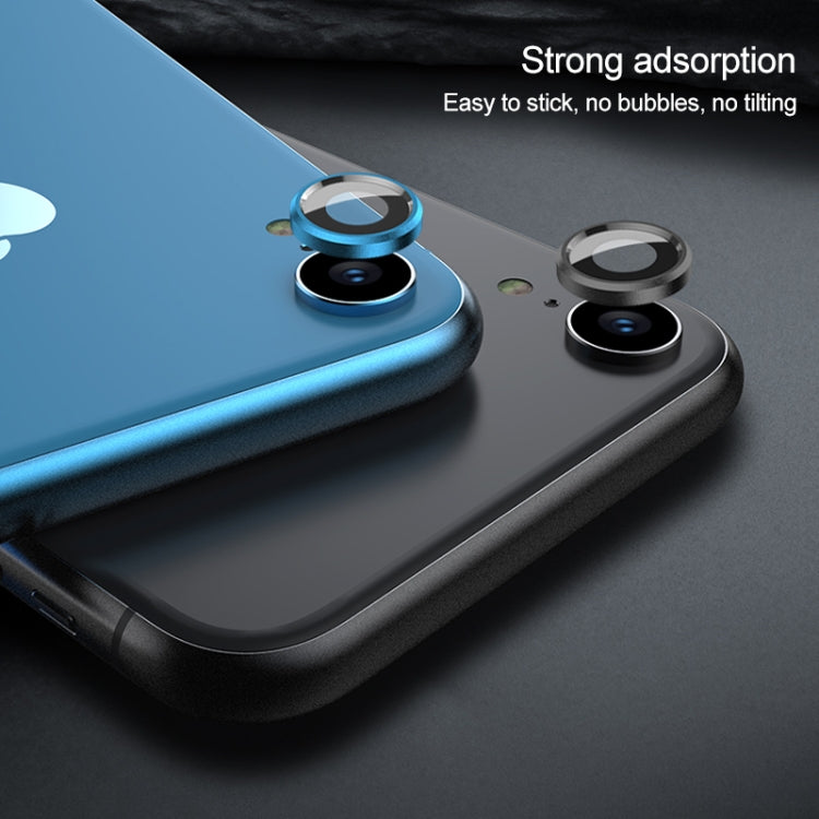 For iPhone XR Titanium Alloy Metal Camera Lens Protector Tempered Glass Film