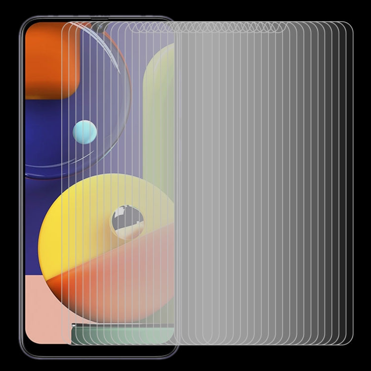 Lot de 50 films en verre trempé 2,5D pour Galaxy A50s (pas pour plein écran)