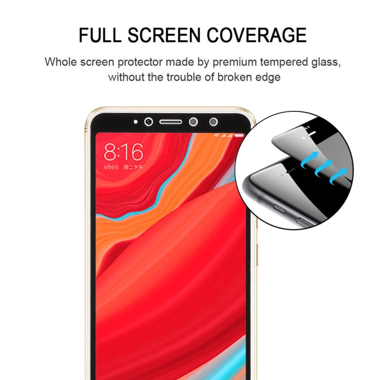 0.26mm 9H 2.5D Anti-scratch Silk-screen Tempered Glass Full Screen Film for Xiaomi Redmi S2, For Redmi S2 (1 PCS) Black, For Redmi S2 (1 PCS)