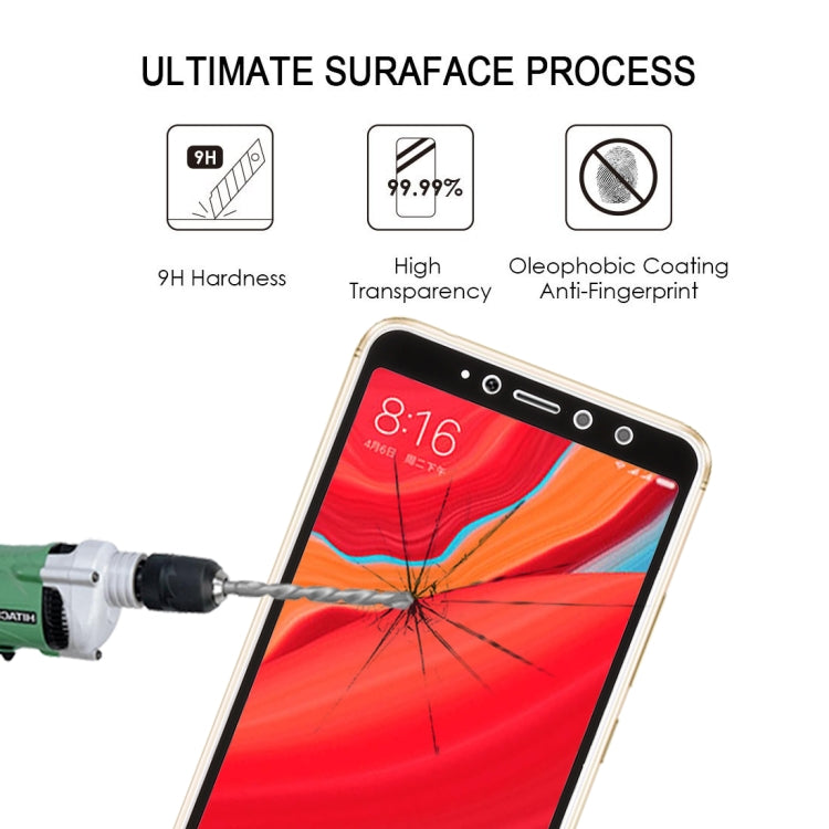 0.26mm 9H 2.5D Anti-scratch Silk-screen Tempered Glass Full Screen Film for Xiaomi Redmi S2, For Redmi S2 (1 PCS) Black, For Redmi S2 (1 PCS)