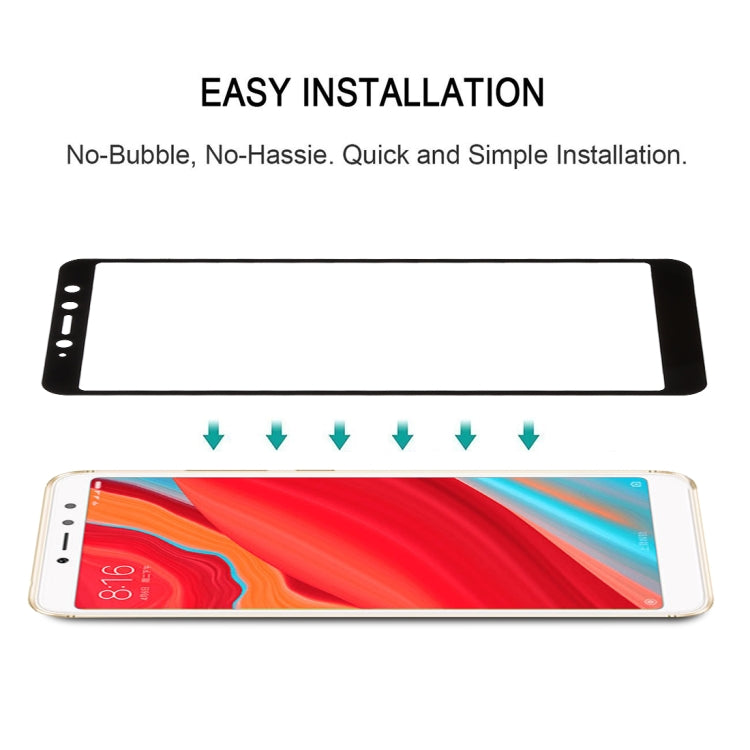 0.26mm 9H 2.5D Anti-scratch Silk-screen Tempered Glass Full Screen Film for Xiaomi Redmi S2, For Redmi S2 (1 PCS) Black, For Redmi S2 (1 PCS)