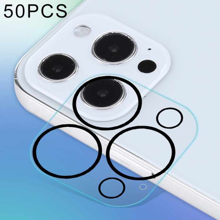 For iPhone 13 Pro 50pcs HD Anti-glare Rear Camera Lens Protector Tempered Glass Film, For iPhone 13 Pro (50PCS)