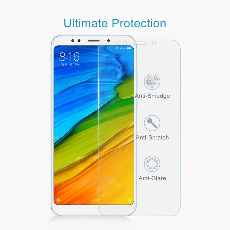 50 PCS for Xiaomi Redmi 5 Plus  0.26mm 9H Surface Hardness 2.5D Curved Edge Tempered Glass Screen Protector