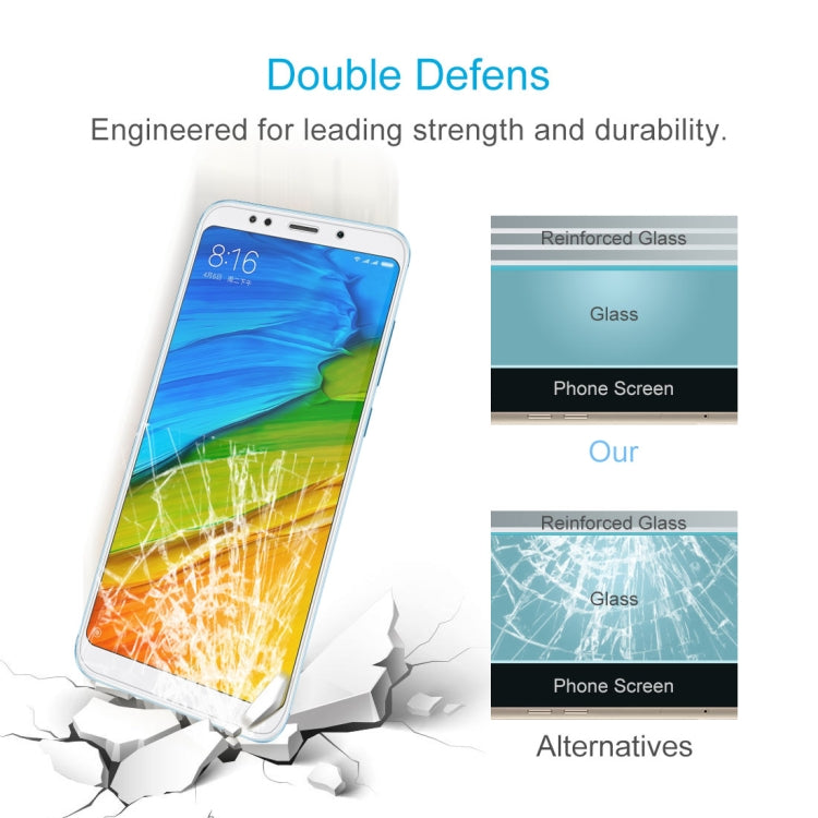 50 PCS for Xiaomi Redmi 5 Plus  0.26mm 9H Surface Hardness 2.5D Curved Edge Tempered Glass Screen Protector