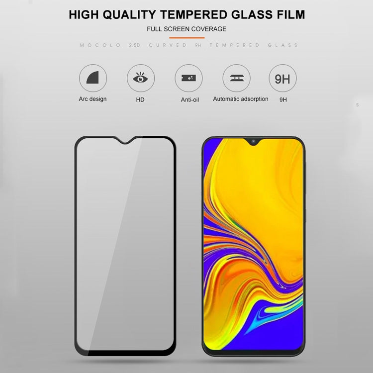 mocolo 0.33mm 9H 2.5D Full Glue Silk Print Tempered Glass Film for Galaxy A30 / A50 / M30, Support Fingerprint Unlock, For Galaxy A30