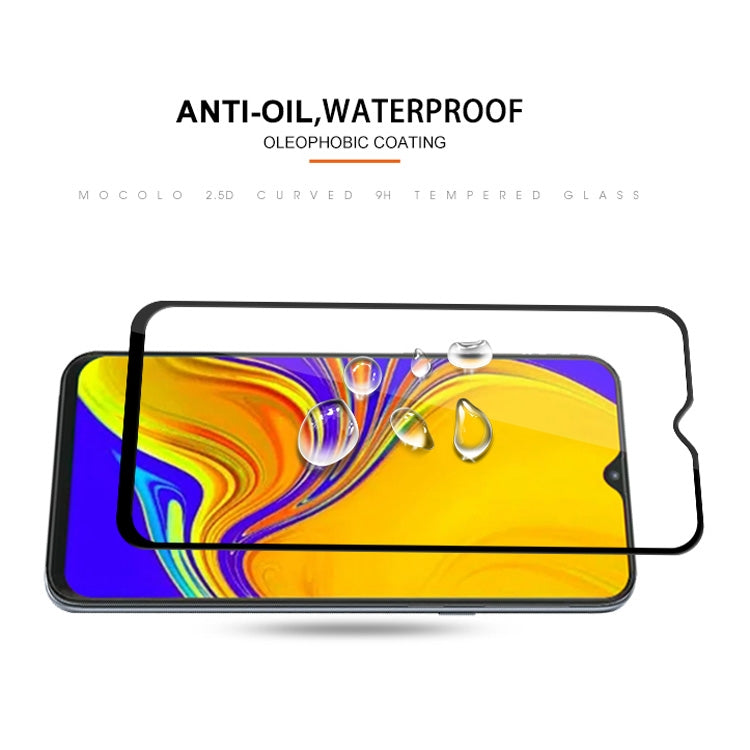 mocolo 0.33mm 9H 2.5D Full Glue Silk Print Tempered Glass Film for Galaxy A30 / A50 / M30, Support Fingerprint Unlock, For Galaxy A30