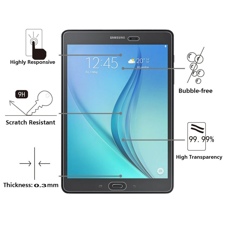 75 PCS 0.3mm 9H Full Screen Tempered Glass Film for Galaxy Tab A Plus 9.7 / P550, For P550 (75pcs)