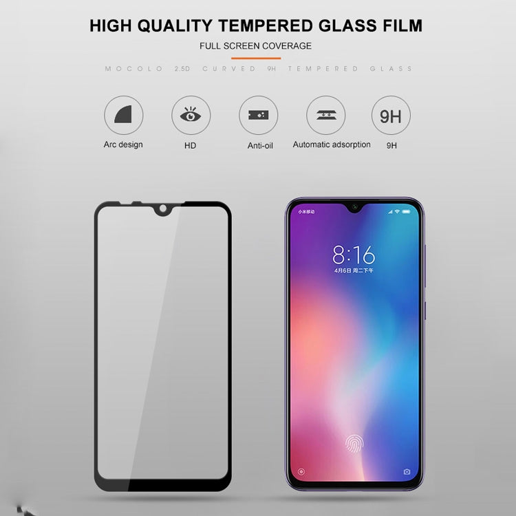 mocolo 0.33mm 9H 2.5D Full Glue Silk Print Tempered Glass Film for Xiaomi Mi 9 SE