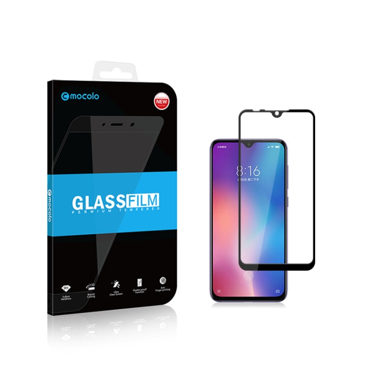 mocolo 0.33mm 9H 2.5D Full Glue Silk Print Tempered Glass Film for Xiaomi Mi 9 SE