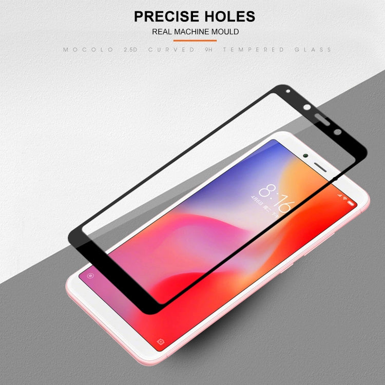 mocolo 0.33mm 9H 2.5D Silk Print Tempered Glass Film for Xiaomi Redmi 6