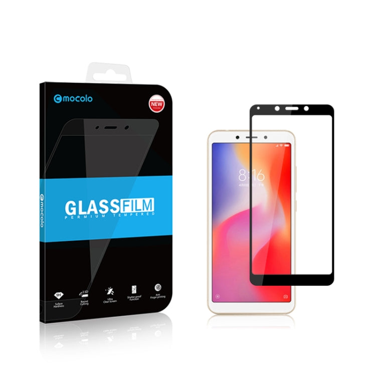 mocolo 0.33mm 9H 2.5D Silk Print Tempered Glass Film for Xiaomi Redmi 6