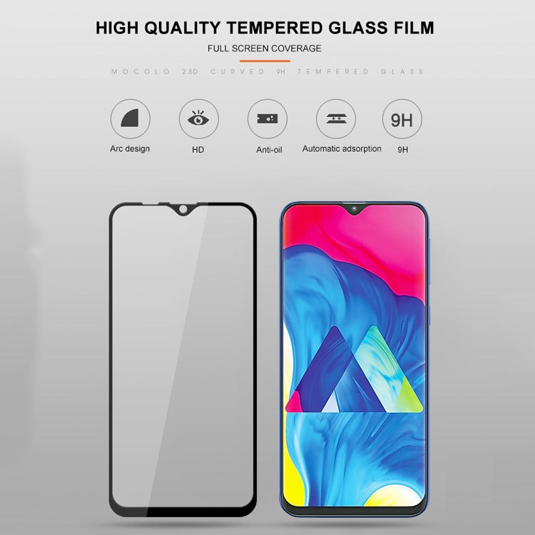 mocolo 0.33mm 9H 2.5D Silk Print Tempered Glass Film for Galaxy M10, Galaxy M10