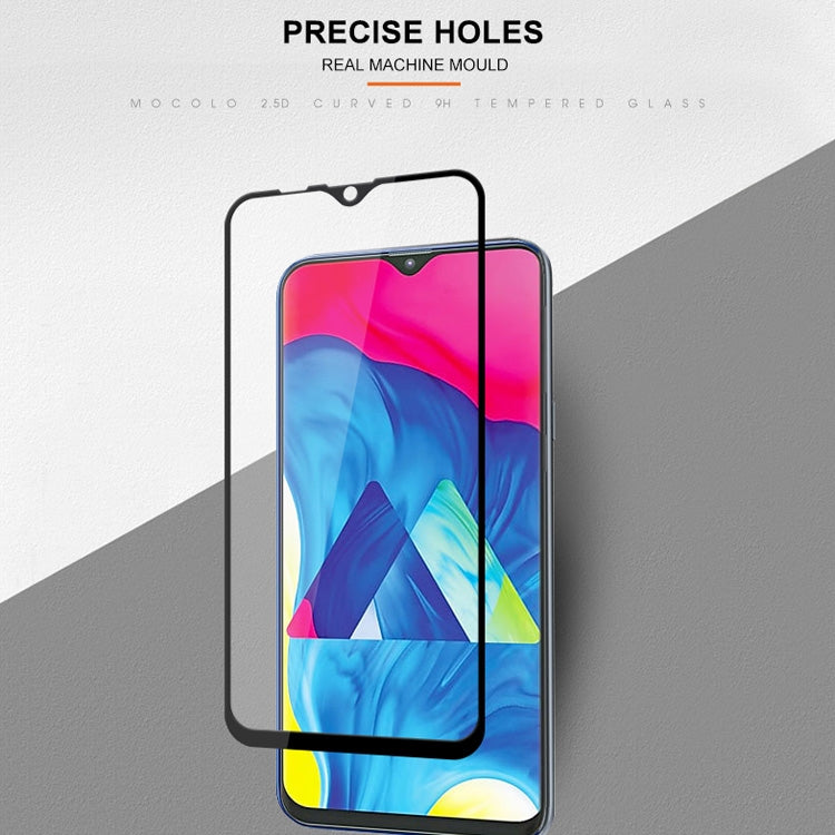 mocolo 0.33mm 9H 2.5D Silk Print Tempered Glass Film for Galaxy M10, Galaxy M10