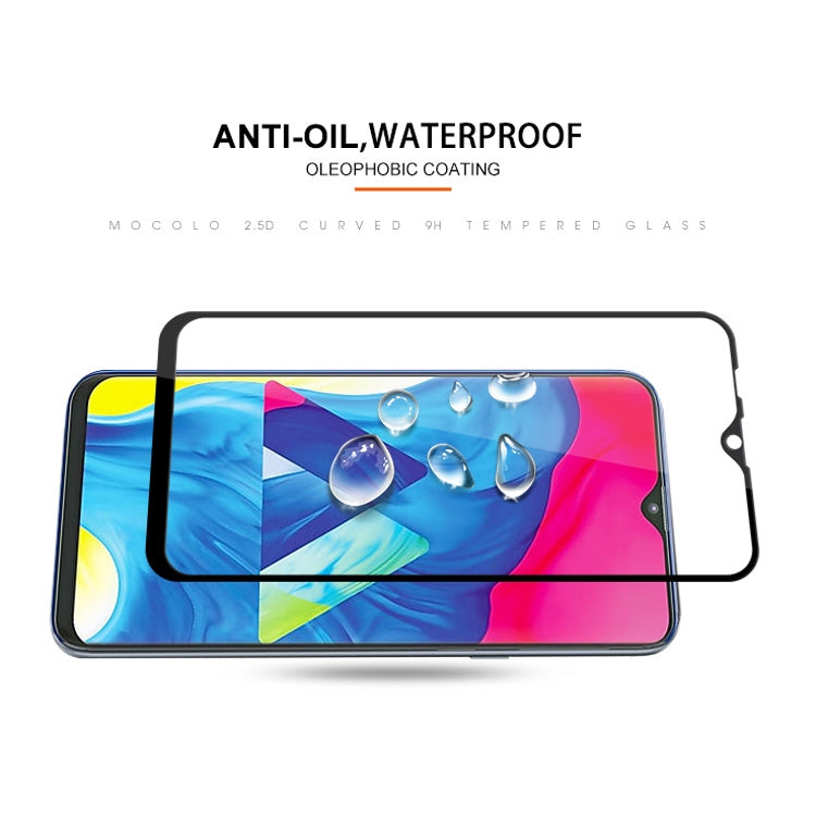 mocolo 0.33mm 9H 2.5D Silk Print Tempered Glass Film for Galaxy M10, Galaxy M10