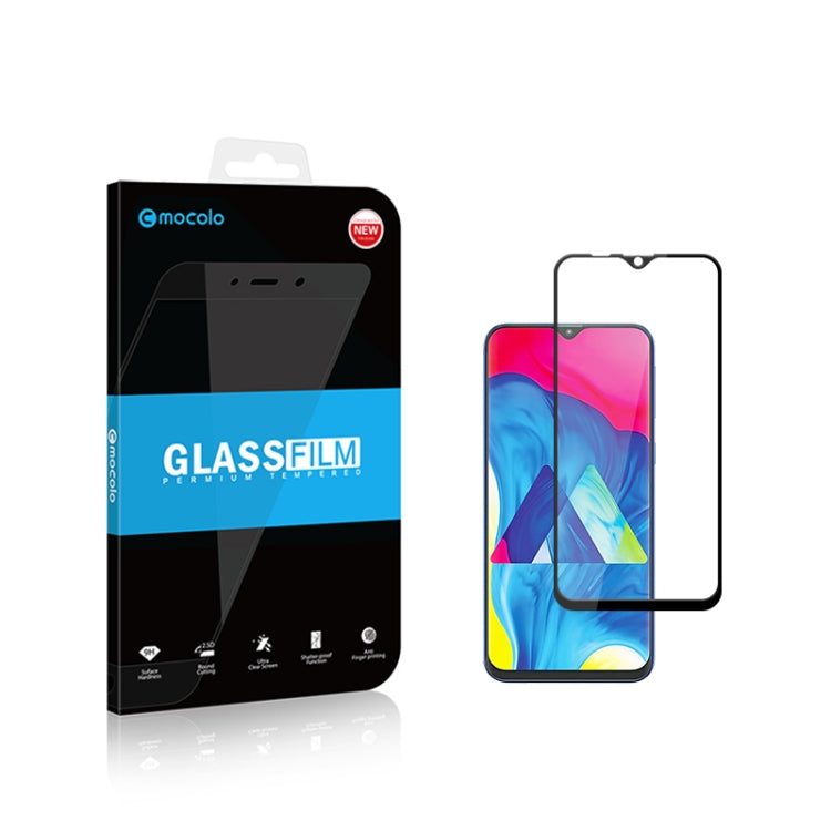 mocolo 0.33mm 9H 2.5D Silk Print Tempered Glass Film for Galaxy M10, Galaxy M10