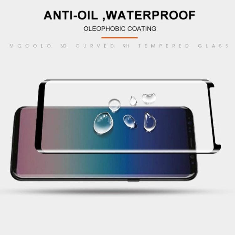 mocolo 0.33mm 9H 3D Full Glue Curved Tempered Glass Film for Galaxy S9+