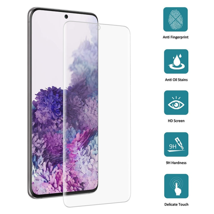 Lot de 25 films en verre trempé 9H HD 3D à bords incurvés pour Galaxy S20 (transparents)