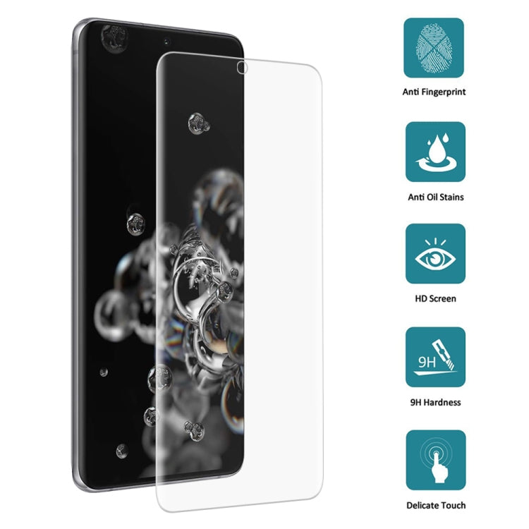 Lot de 25 films en verre trempé 9H HD 3D à bords incurvés pour Galaxy S20 Ultra (transparents)