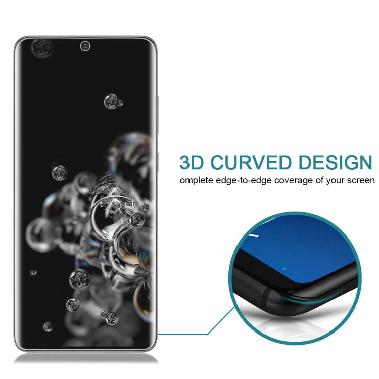 Lot de 25 films en verre trempé 9H HD 3D à bords incurvés pour Galaxy S20 Ultra (transparents)