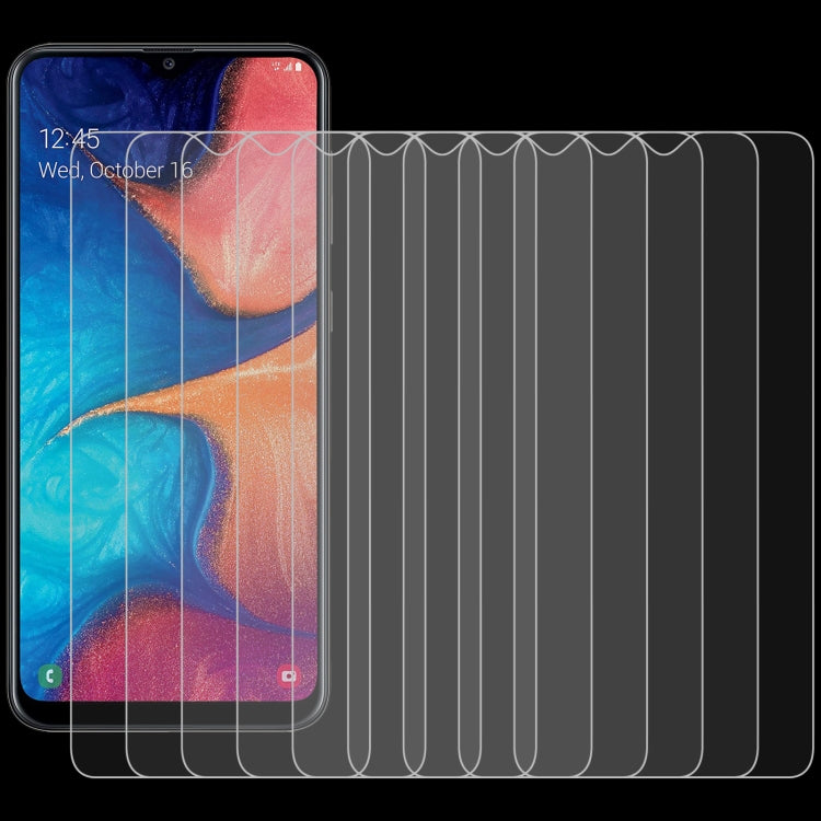 For Samsung Galaxy A20 10 PCS 0.26mm 9H 2.5D Tempered Glass Film, For Samsung Galaxy A20 (10 PCS)