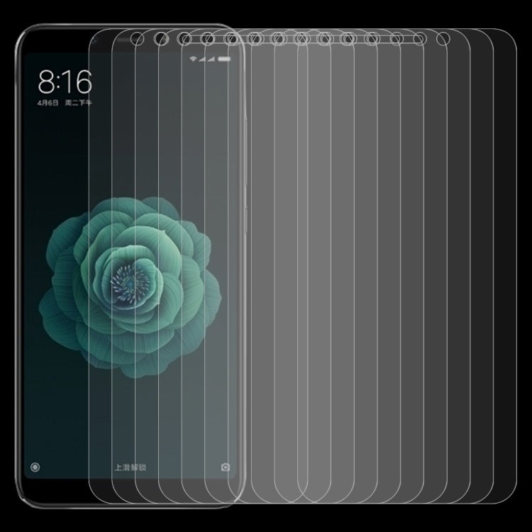 10 PCS 0.26mm 9H 2.5D Tempered Glass Film for Xiaomi Mi 6X & A2