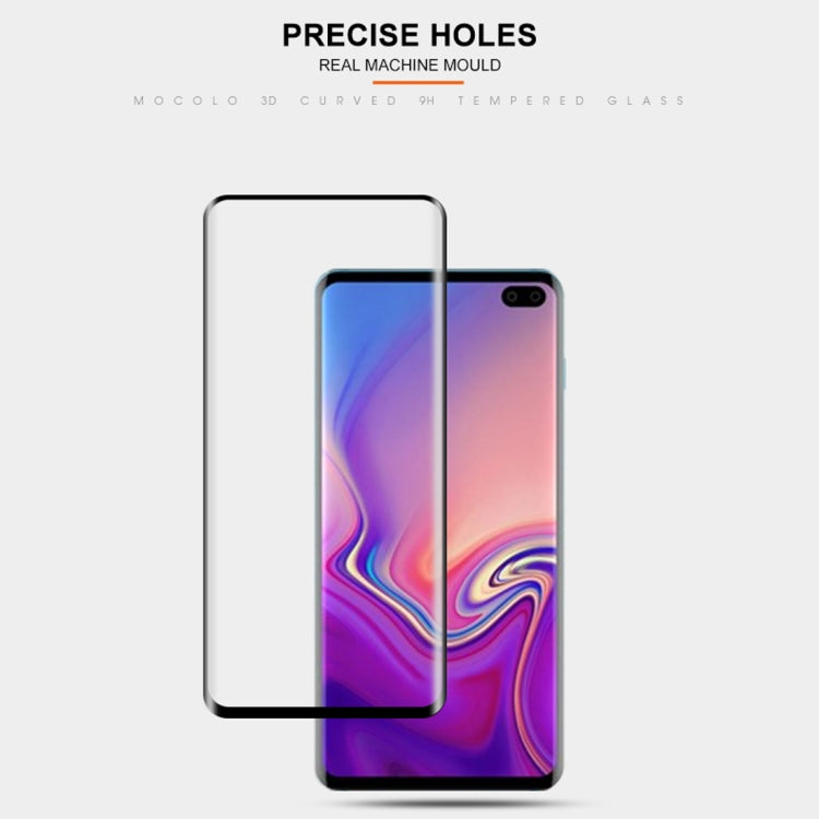 mocolo 0.33mm 9H 3D Round Edge Tempered Glass Film for Galaxy S10, Fingerprint Unlock Is Not Supported