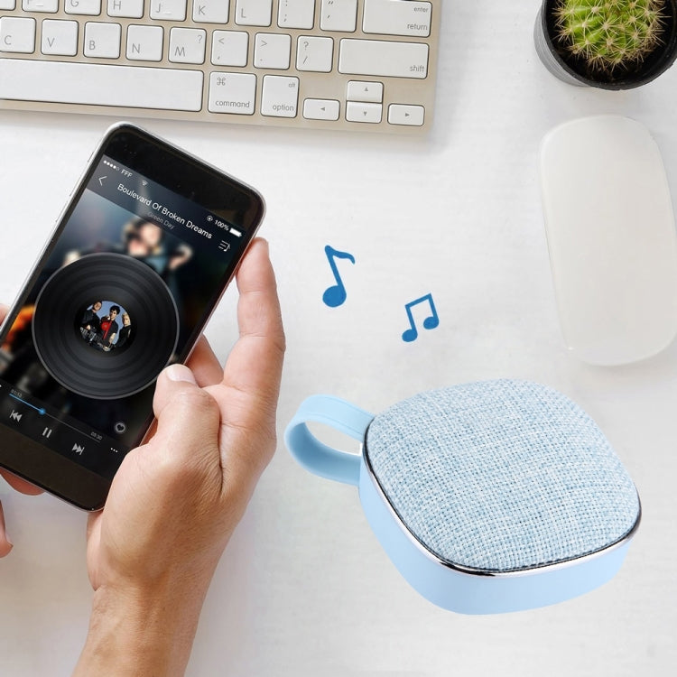 Enceinte stéréo Bluetooth portable X25 en tissu avec microphone intégré, prise en charge des appels mains libres, carte TF et entrée auxiliaire, distance Bluetooth : 10 m
