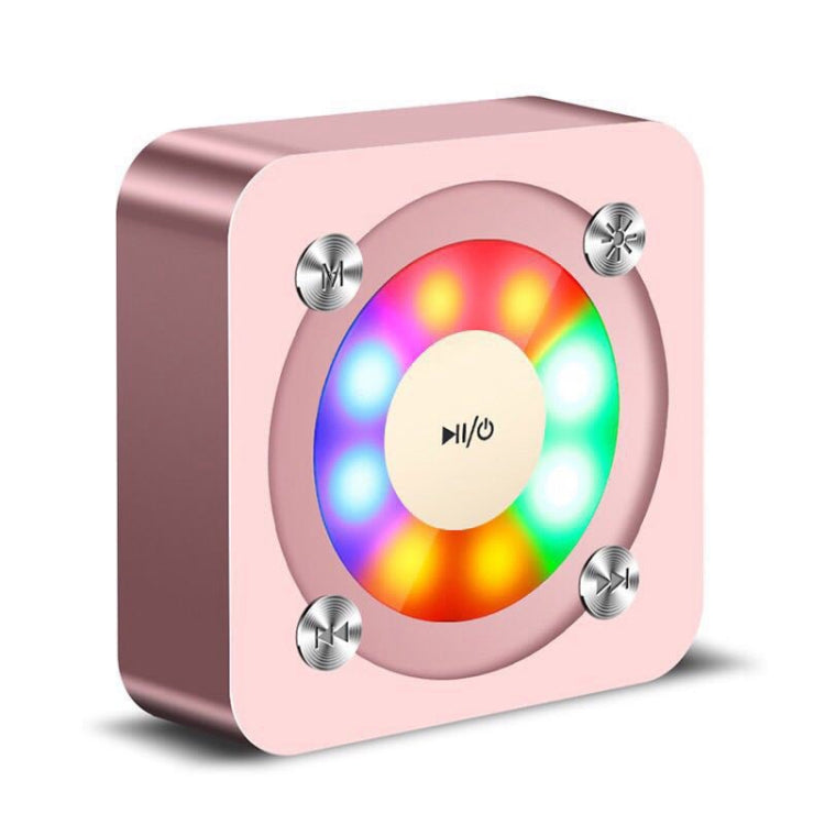 Enceinte stéréo Bluetooth portable A9 avec microphone et éclairage intégrés, prise en charge des appels mains libres, carte TF et entrée auxiliaire, portée Bluetooth : 10 m, avec éclairage (doré), avec éclairage (noir), avec éclairage (or rose)