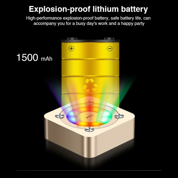 A9 Portable Bluetooth Stereo Speaker with Built-in MIC & Light, Support Hands-free Calls & TF Card & AUX IN, Bluetooth Distance: 10m, with Light(Gold), with Light(Black), with Light(Rose Gold)