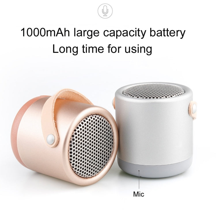 Enceinte Bluetooth V4.1 portable d'extérieur en métal A056 avec micro, prise en charge mains libres et entrée auxiliaire.