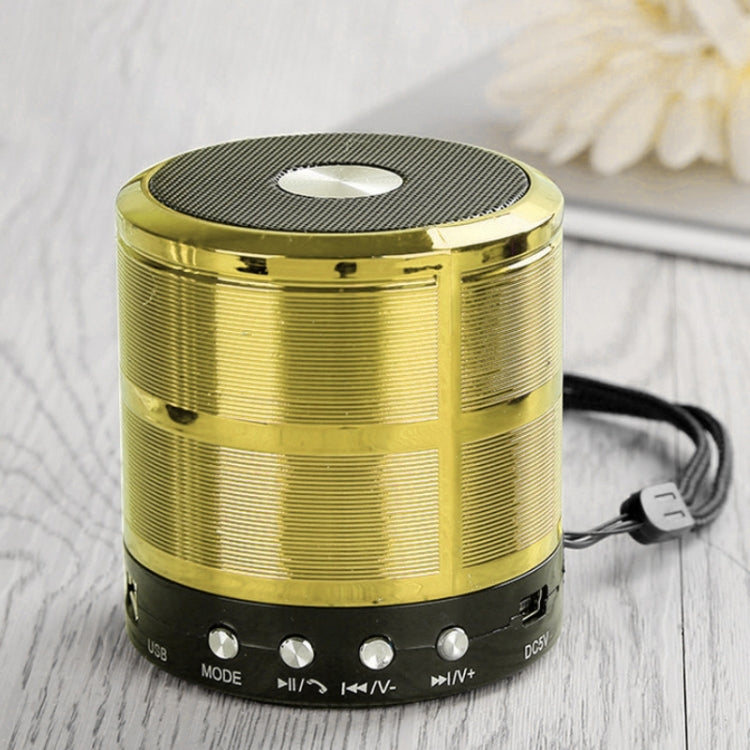 WS-887 Bluetooth Speaker with Lanyard, Support Hands-free Call & FM & U Disk & TF Card & AUX