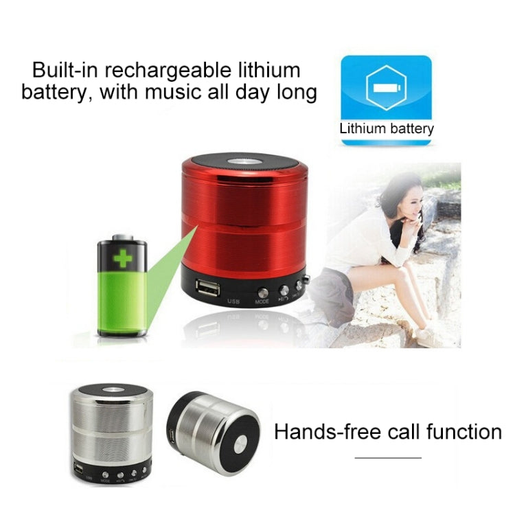 Enceinte Bluetooth WS-887 avec cordon, prise en charge des appels mains libres, FM, clé USB, carte TF et AUX