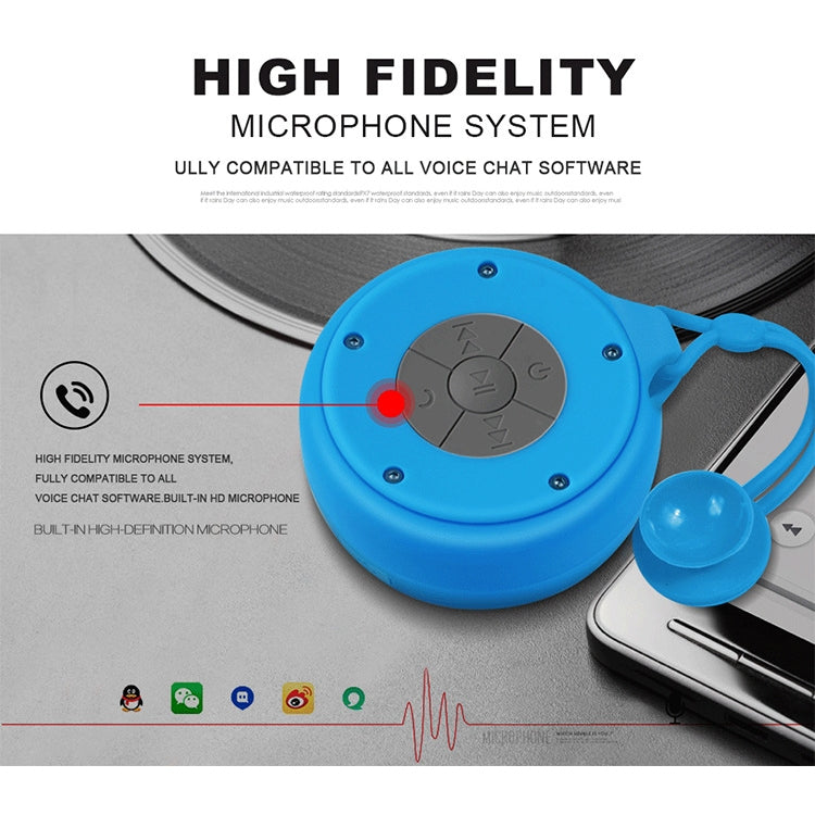 Q50 Suction Cup Waterproof Bluetooth Speaker for Bathroom