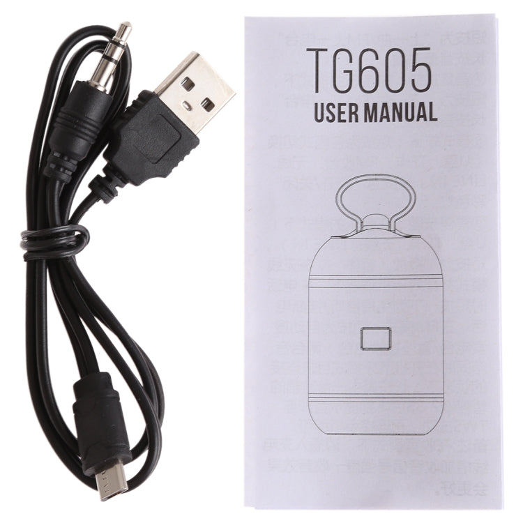 T&G TG605 Portable Stereo Wireless Bluetooth V5.0 Speaker, Built-in Mic, Support Hands-free Calls & TF Card & U Disk & AUX Audio & FM(Blue)