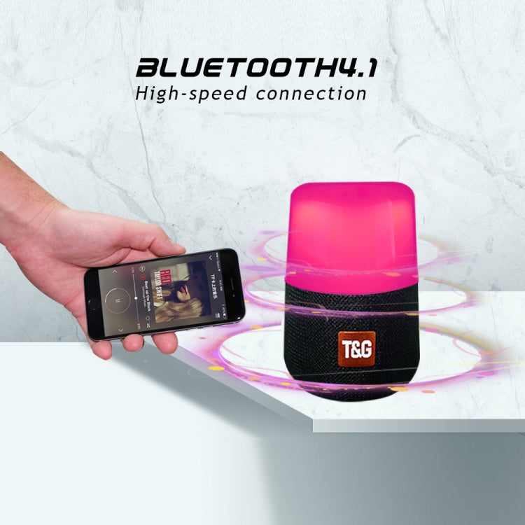Enceinte stéréo portable sans fil Bluetooth V5.0 T&amp;G TG168 avec poignée, microphone intégré, lumière LED clignotante, carte TF, disque U, entrée auxiliaire et FM, TG168