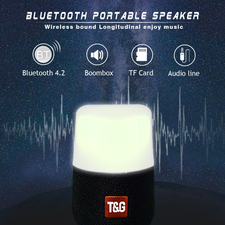 Enceinte stéréo portable sans fil Bluetooth V5.0 T&amp;G TG168 avec poignée, microphone intégré, lumière LED clignotante, carte TF, disque U, entrée auxiliaire et FM, TG168