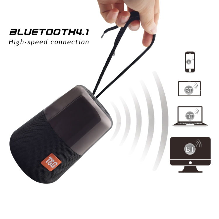 Enceinte stéréo portable sans fil Bluetooth V5.0 T&amp;G TG168 avec poignée, microphone intégré, lumière LED clignotante, carte TF, disque U, entrée auxiliaire et FM, TG168
