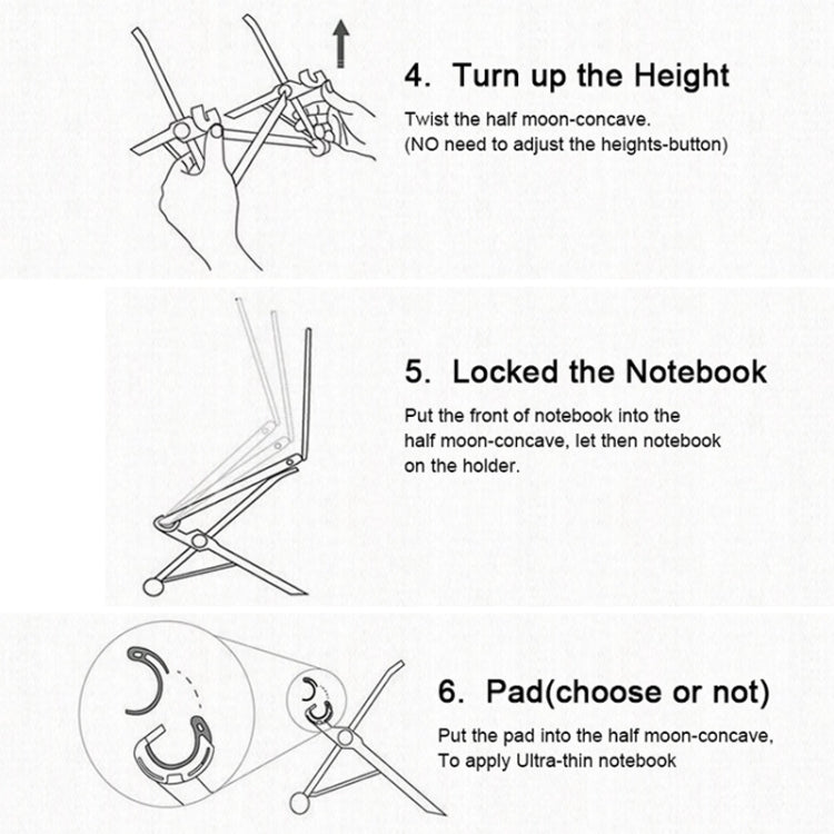 Nexstand K2 Laptop Height Extender Holder Stand Folding Portable Computer Heat Dissipation Bracket, Size: 35.4x4x4cm