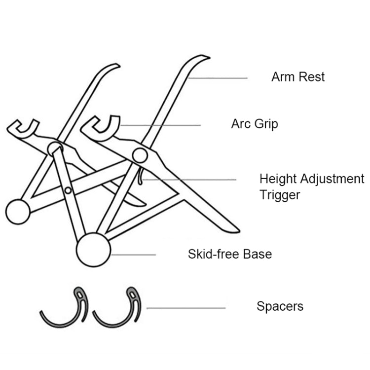 Nexstand K2 Laptop Height Extender Holder Stand Folding Portable Computer Heat Dissipation Bracket, Size: 35.4x4x4cm