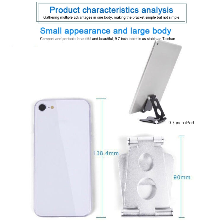 Support de tablette mobile en alliage d'aluminium ROOSTAND R2, double pliage, Lazy Artifact, dimensions : 6,4 x 7 x 9 cm, R2 noir, R2 or champagne, R2 or rose, R2 rouge rose, R2 argent