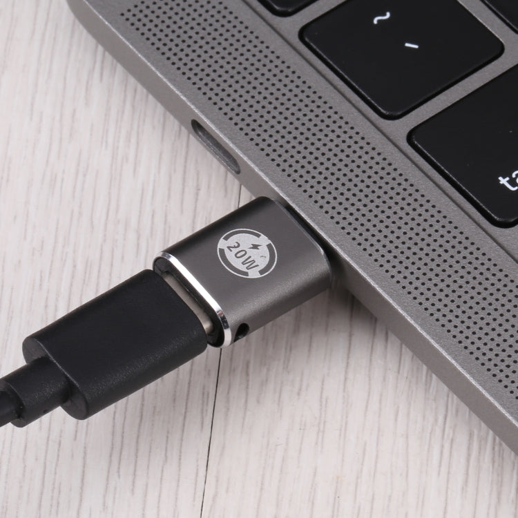 Adaptateur de charge droit 20 W 8 broches mâle vers USB-C/Type-C femelle, droit