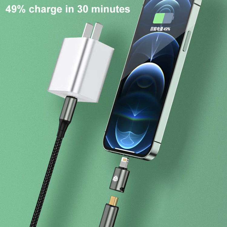 Adaptateur de charge droit 20 W 8 broches mâle vers USB-C/Type-C femelle, droit