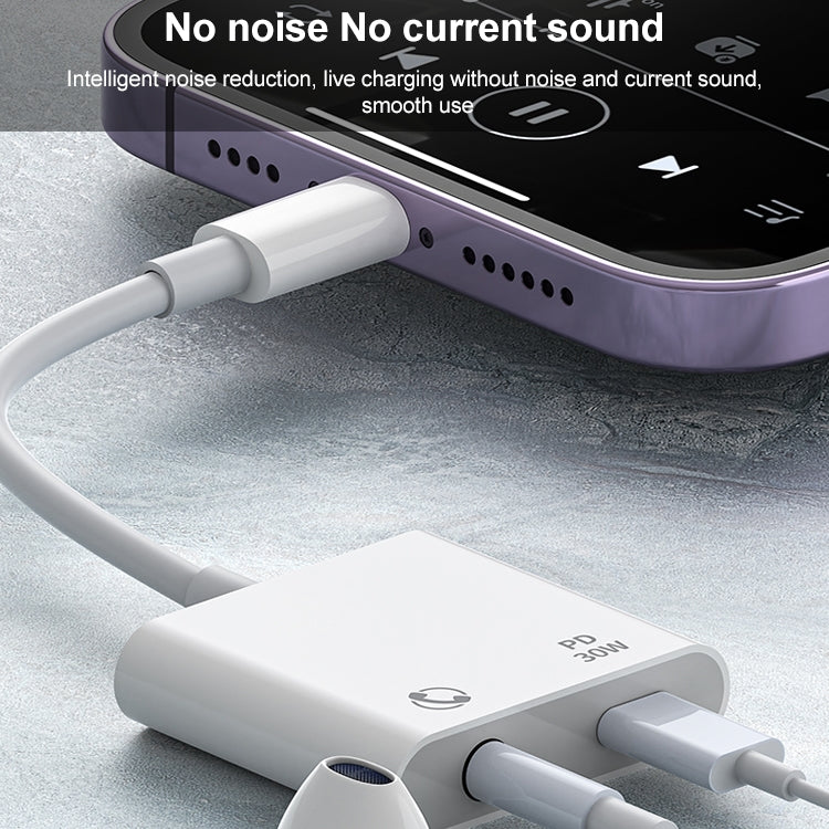 R-PCB-P1 30W 8 Pin to Type-C + 3.5mm Charging & Audio Converter, Type-C + 3.5mm