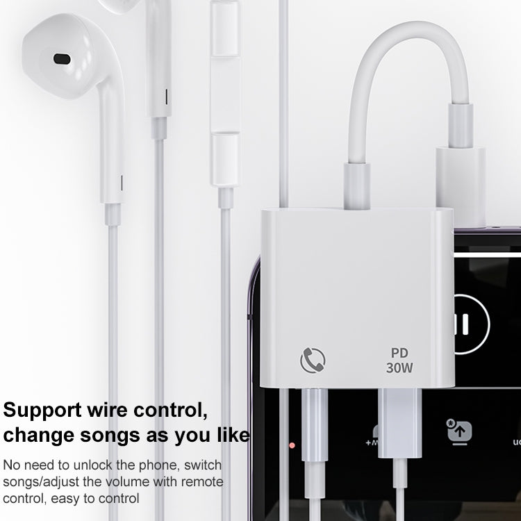 R-PCB-P1 30W 8 Pin to Type-C + 3.5mm Charging & Audio Converter, Type-C + 3.5mm