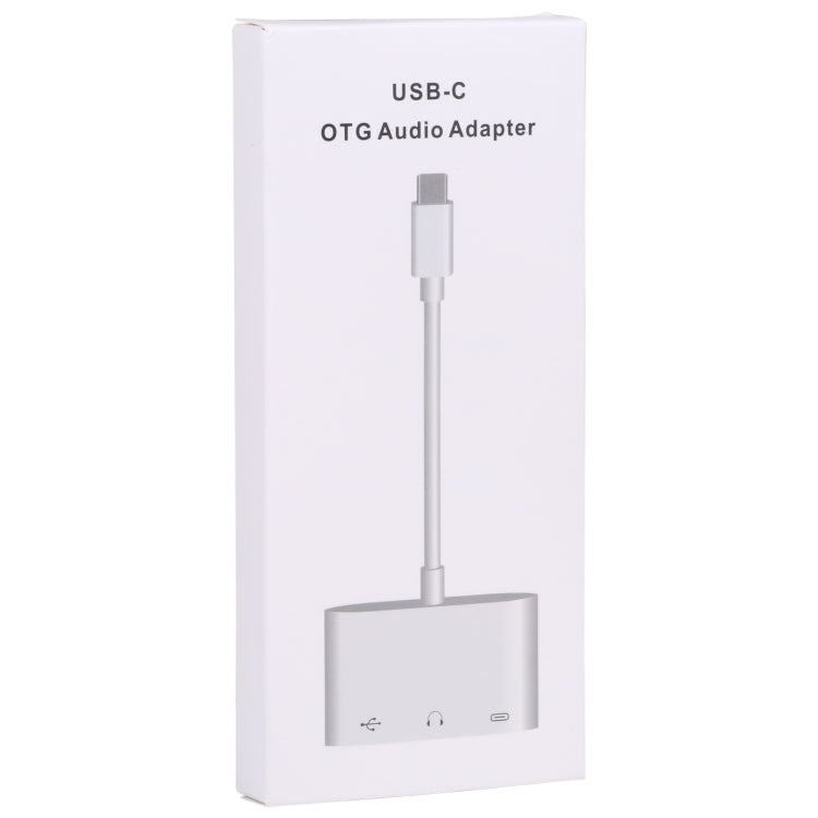 Adaptateur 3 en 1 USB-C / Type-C mâle vers Type-C + USB + OTG femelle 3,5 mm, adaptateur OTG 3 en 1