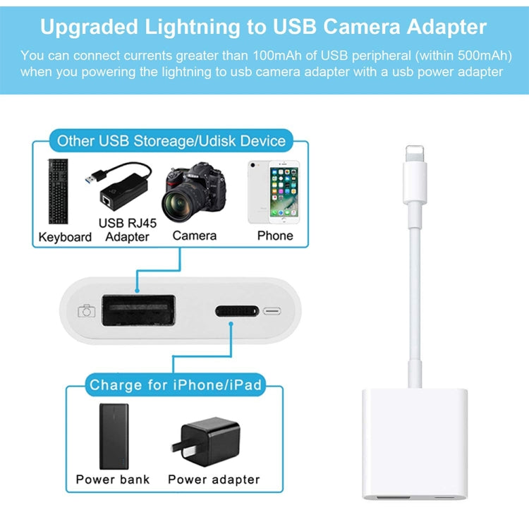Adaptateur 2 en 1 8 broches mâle vers 8 broches/USB 3.0 femelle pour appareil photo, adaptateur 2 en 1 8 broches vers USB
