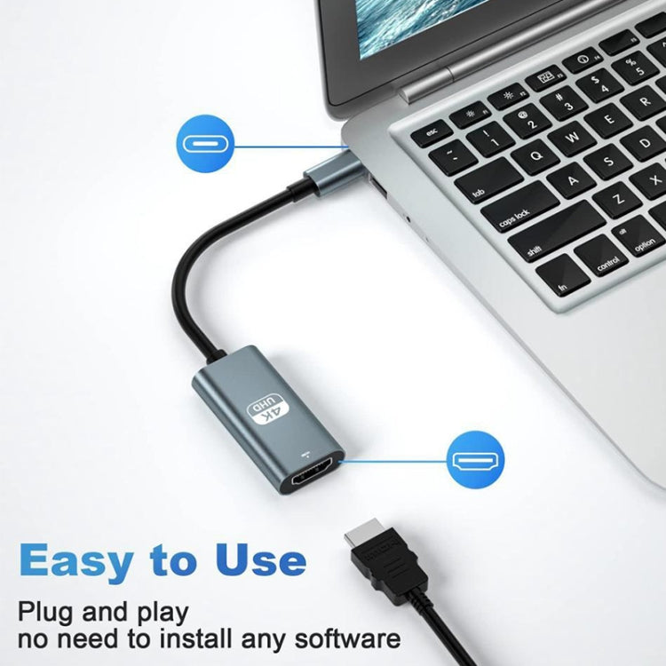 Adaptateur USB-C/Type-C mâle vers HDTV femelle 4K UHD TH001, TH001 (gris), TH001 (rouge)