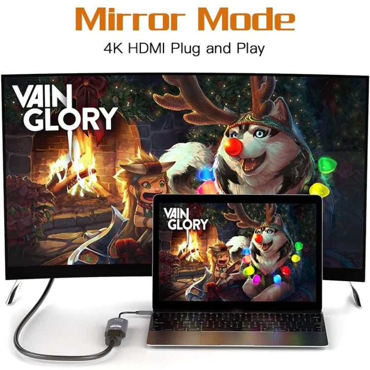 Adaptateur USB-C/Type-C mâle vers HDTV femelle 4K UHD TH001, TH001 (gris), TH001 (rouge)