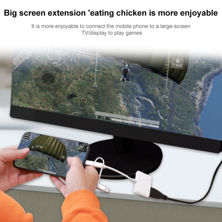 7585D 3 in 1 Digital HDTV Docking Adapter Supports HDMI VGA AUX and Charging