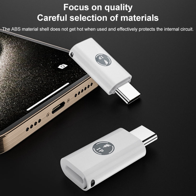 8 Pin Male to USB-C/Type-C Female ABS Charging Adapter, 8 Pin to Type-C